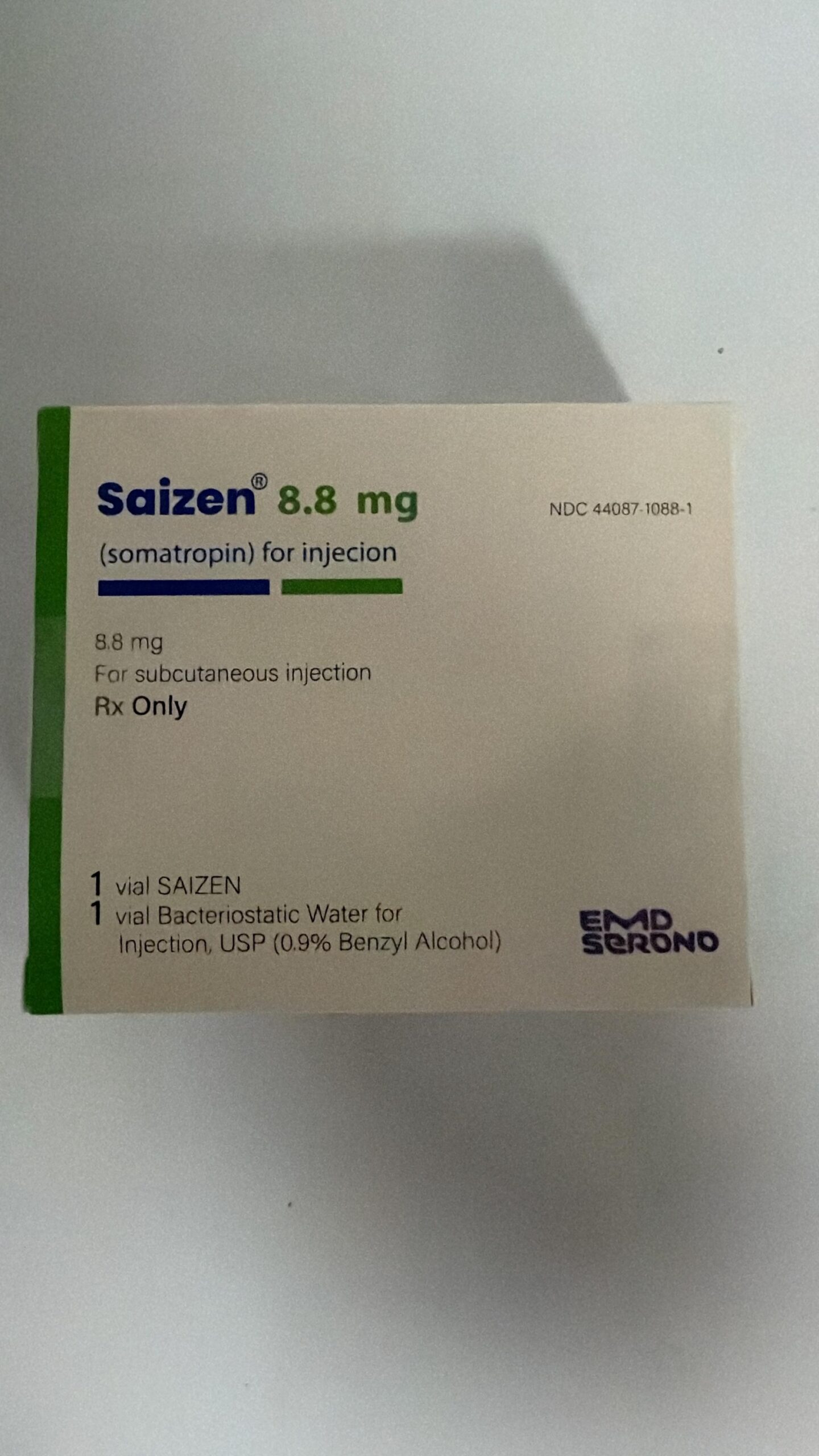 Saizen® 8.8 mg. HGH